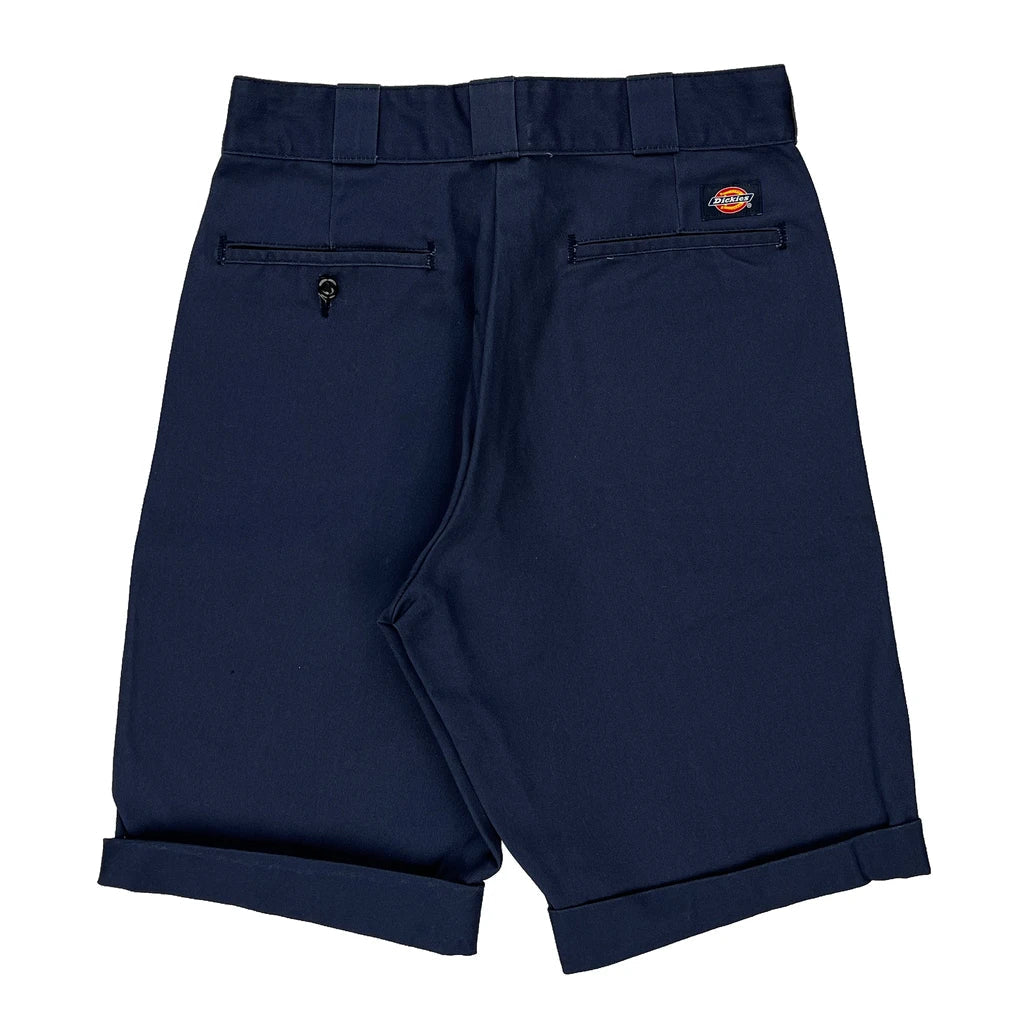 Dickies Shorts - 29W 11L Navy Polyester Blend Refurbished - Thrifted (note: this is a term often used to describe second- refurbished available on Cerqular