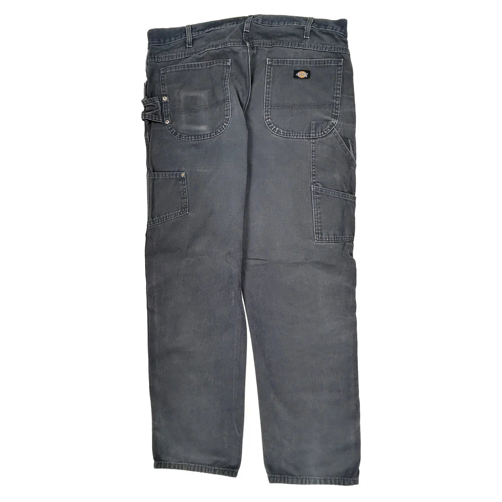 Dickies Carpenter Trousers - 36W 30L Grey Cotton Refurbished - Thrifted (note: this is a term often used to describe second- refurbished available on Cerqular