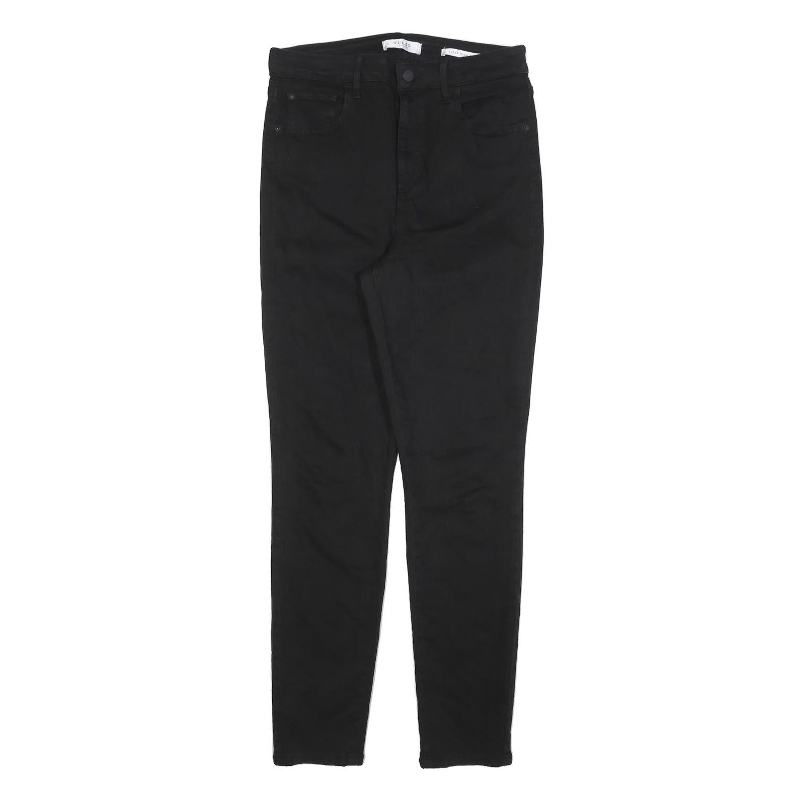 GUESS Womens Jeans Black Slim Skinny Denim W30 L30 Zip Cotton Blend Stylish Refurbished - N/A refurbished available on Cerqular