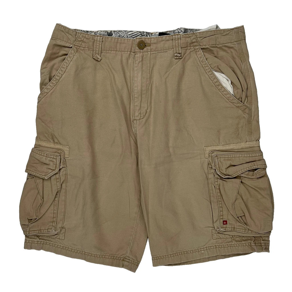 Eddie Bauer Cargo Cargo Shorts - 38W 10L Beige Cotton Refurbished - Thrifted (note: this is a term often used to describe second- refurbished available on Cerqular