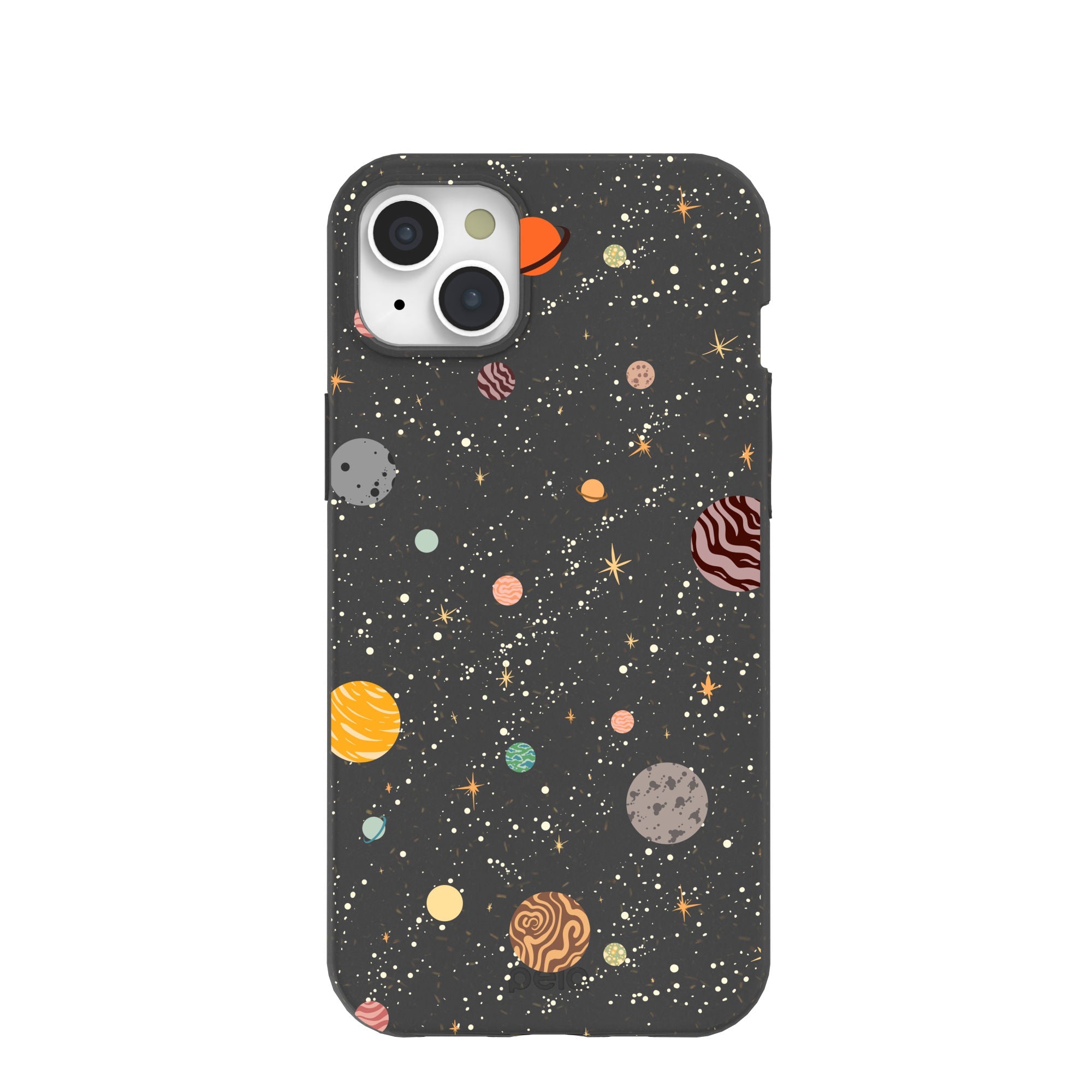 Black Galactic Glow iPhone 15 Plus Case Refurbished - Pela Case refurbished available on Cerqular