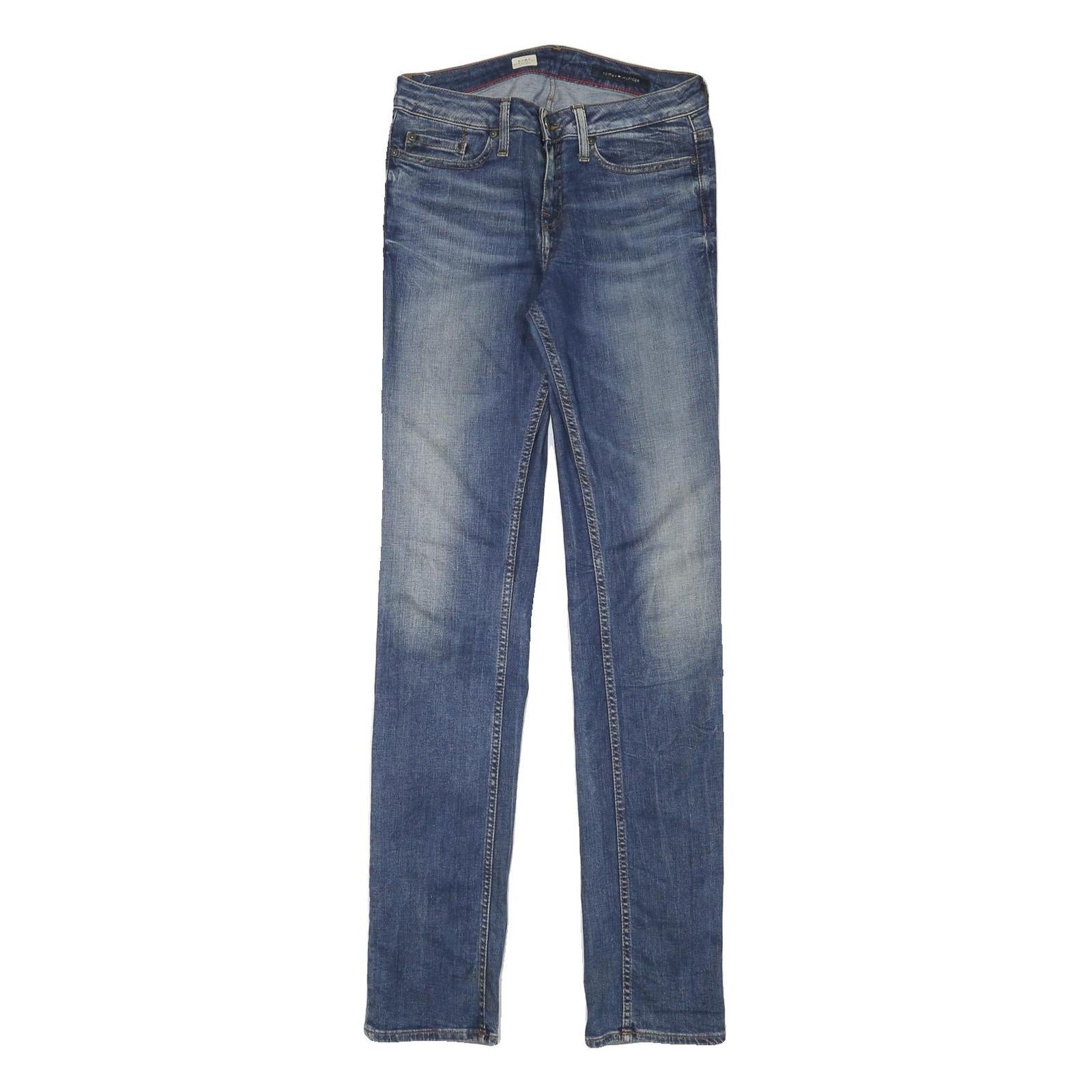 TOMMY HILFIGER Womens Blue Slim Skinny Denim Light W27 L34 Stretch Jeans Refurbished - N/A refurbished available on Cerqular
