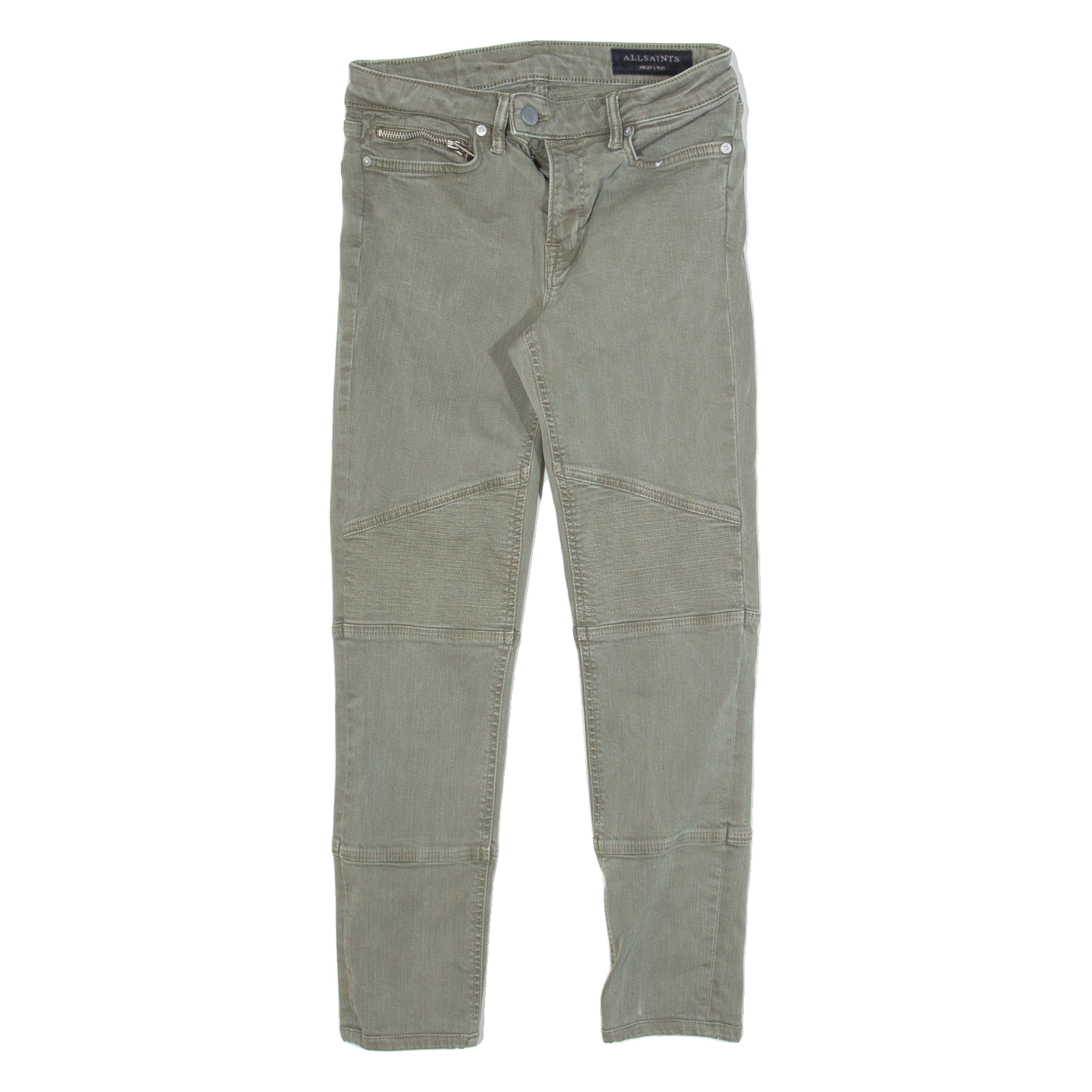 ALL SAINTS Biker Womens Jeans Green Slim Tapered W26 L28 Refurbished - N/A refurbished available on Cerqular