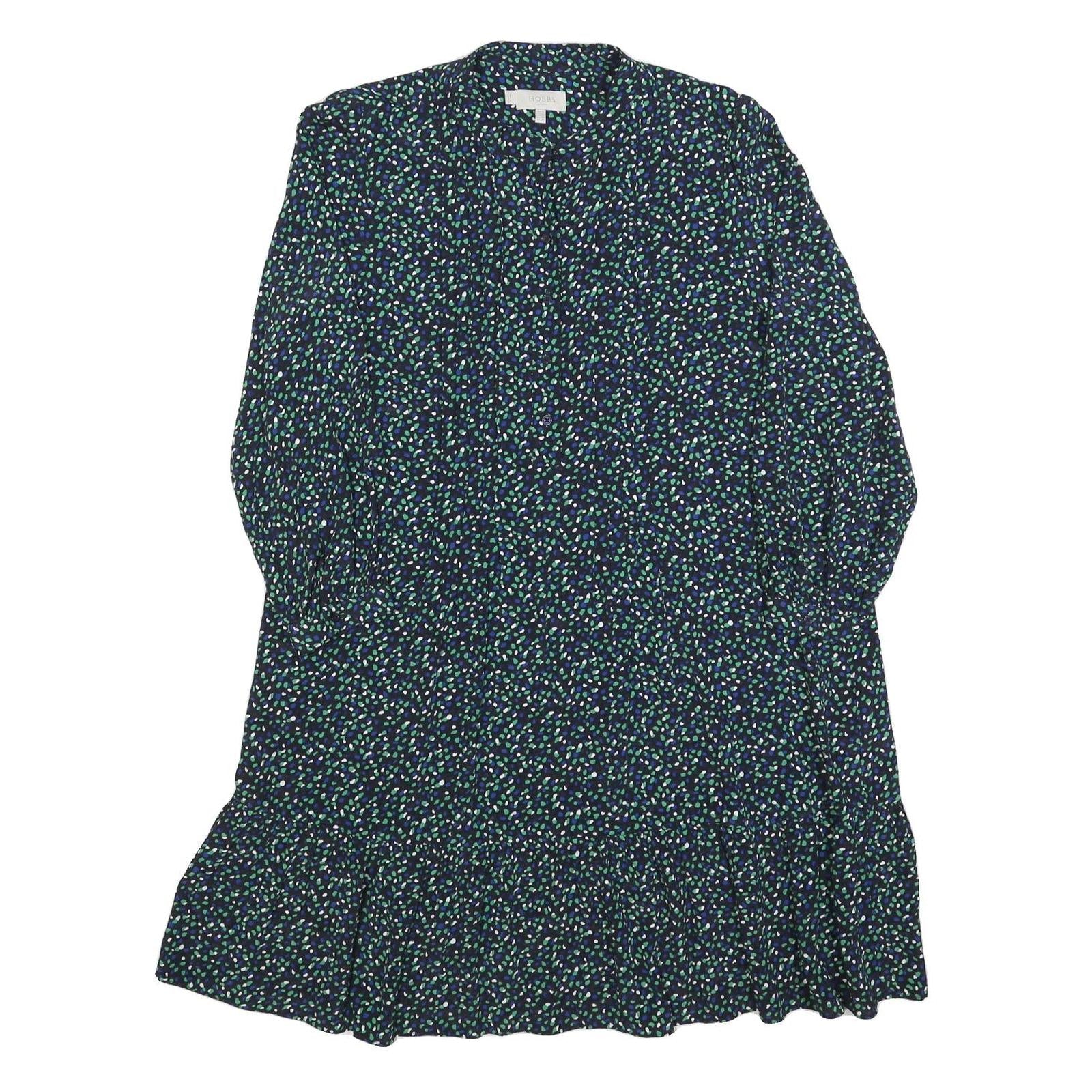 HOBBS LONDON Womens Black Floral Day Woven Midi Dress UK 14 Polyester Blend Refurbished - N/A refurbished available on Cerqular