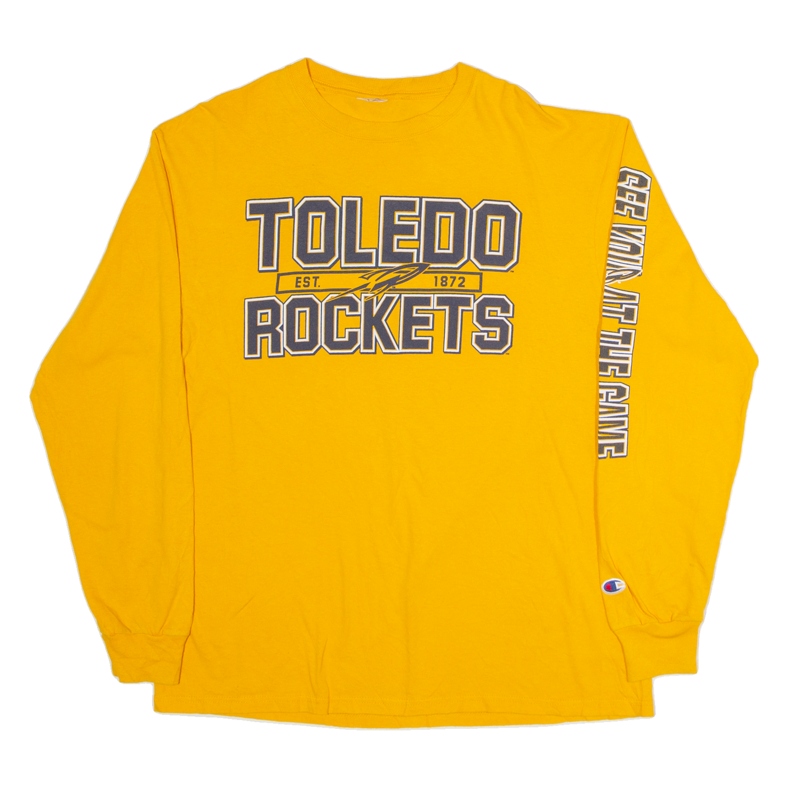 Toledo Rockets Mens T-Shirt Yellow Long Sleeve USA M Refurbished - N/A refurbished available on Cerqular