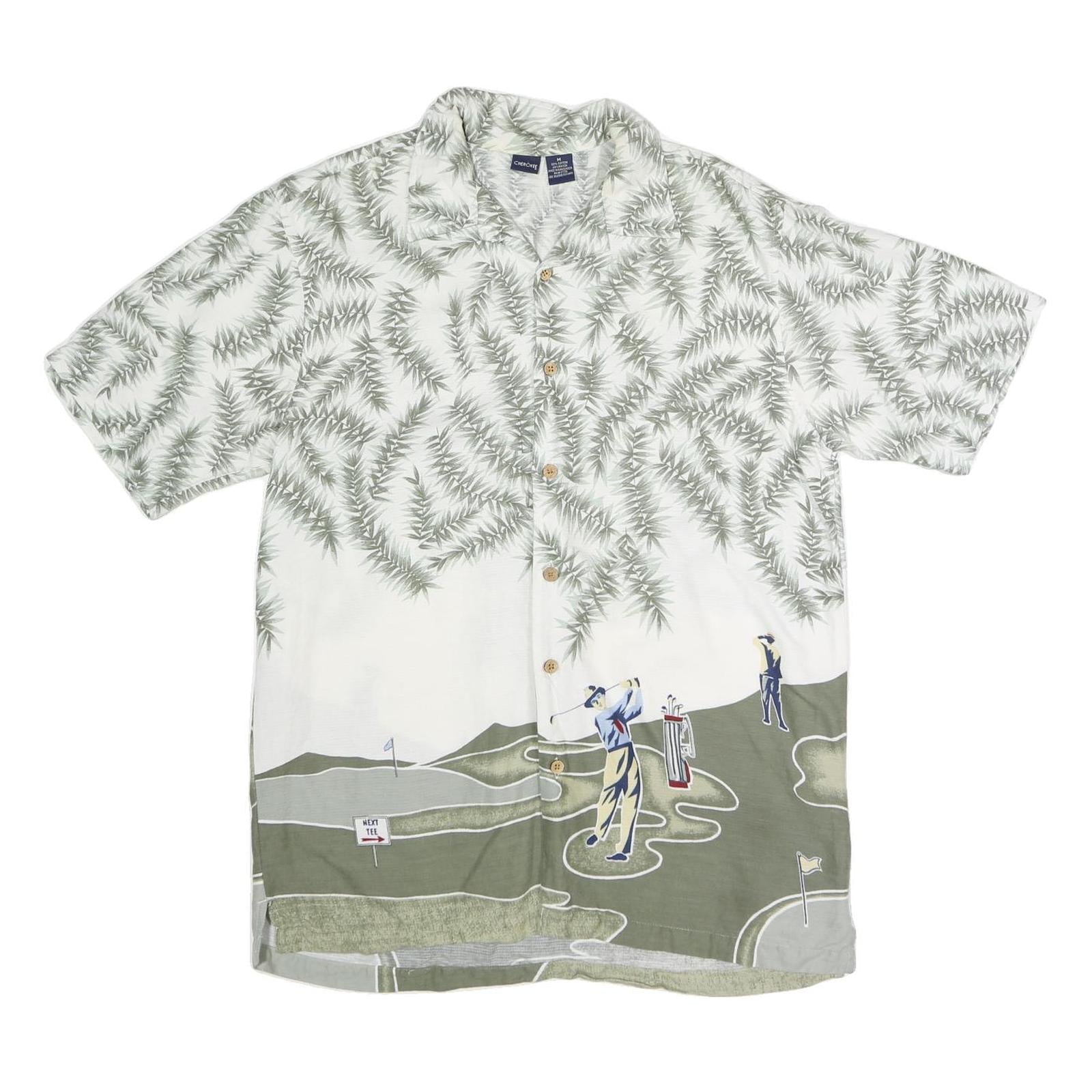 Buy CHEROKEE Mens White & Green Golf Print Cotton Blend Shirt M Casual Short Sleeve Refurbished - $19.49 CHEROKEE Mens White & Green Golf Print Cotton Blend Shirt M Casual Short Sleeve Refurbished - N/A refurbished available on Cerqular