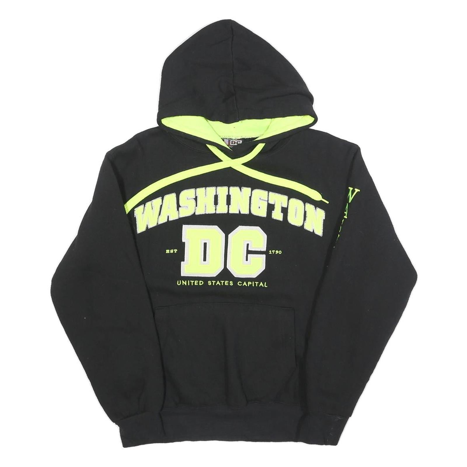 DC Mens Black Hoodie S Washington DC Cotton Blend Pullover Hooded Sweatshirt Refurbished - N/A refurbished available on Cerqular