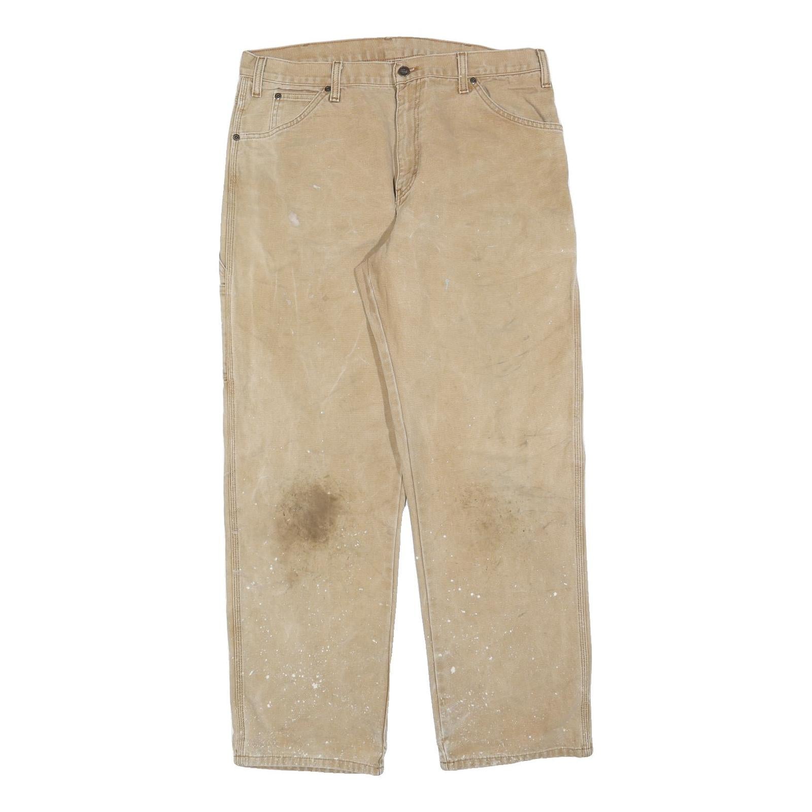 DICKIES Mens Jeans Beige Relaxed Straight Denim Medium W36 L32 Workwear Utility Refurbished - N/A refurbished available on Cerqular