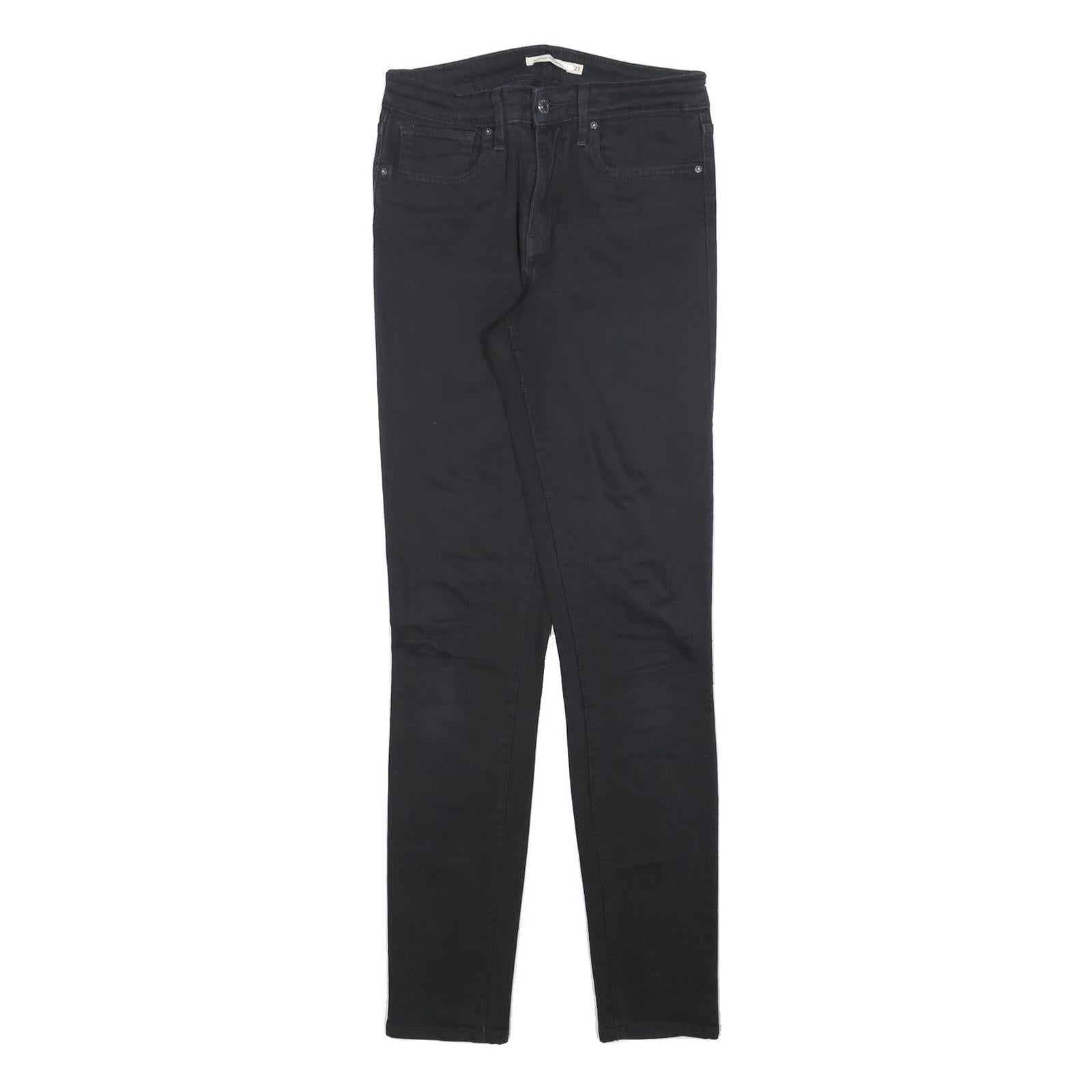 LEVI'S 721 Womens Black Slim Skinny Denim Medium W27 L31 Slim Fit Jeans Zip Refurbished - N/A refurbished available on Cerqular