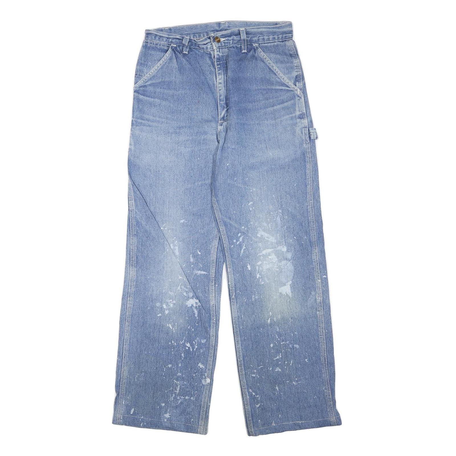 CARHARTT Womens Blue Regular Fit Straight Denim Light Wash W30 L29 Workwear Refurbished - N/A refurbished available on Cerqular