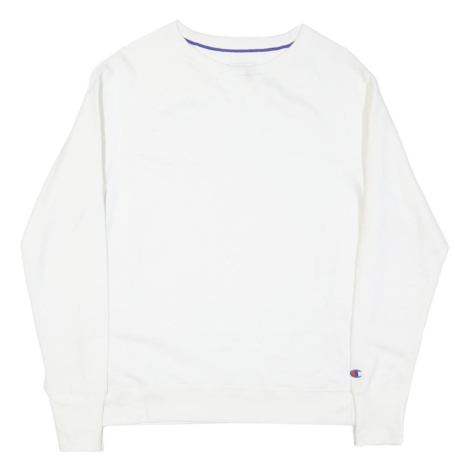 Buy CHAMPION Mens White Crew Neck M Cotton Blend Pullover Sweatshirt Lightweight Refurbished - $29.89 CHAMPION Mens White Crew Neck M Cotton Blend Pullover Sweatshirt Lightweight Refurbished - N/A refurbished available on Cerqular