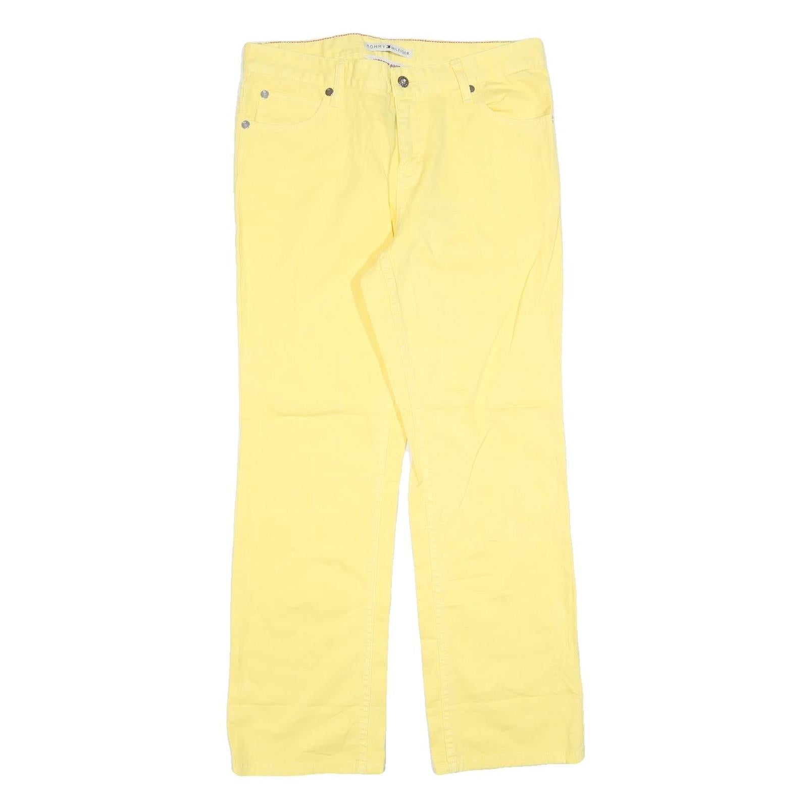 TOMMY HILFIGER Womens Jeans Yellow Regular Straight Denim W32 L30 Casual Cotton Refurbished - N/A refurbished available on Cerqular