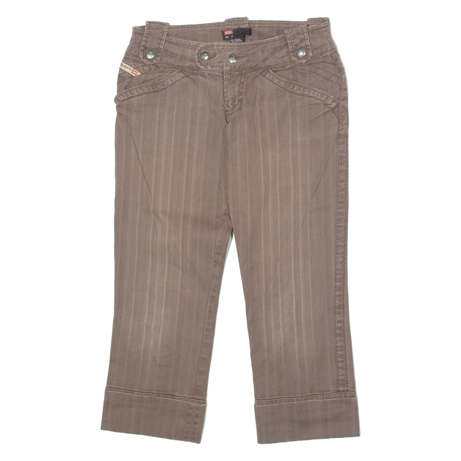 DIESEL Womens Trousers Brown Slim Straight W28 L22 Refurbished - N/A refurbished available on Cerqular