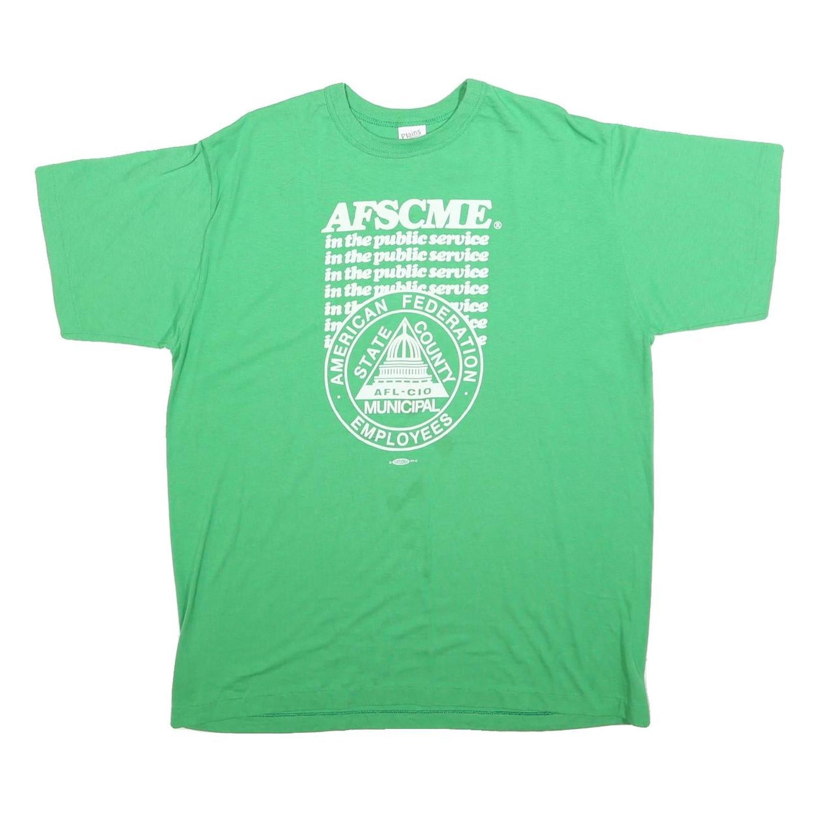 PLAINS Mens Green XL Graphic T-Shirt Short Sleeve Crew Neck Cotton Blend Refurbished - N/A refurbished available on Cerqular