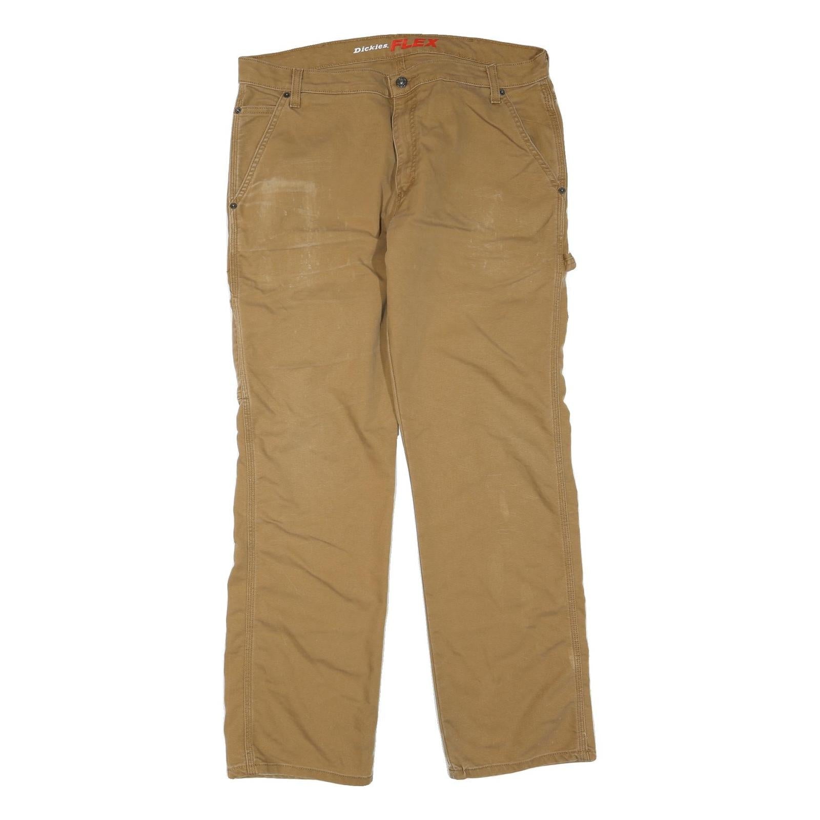 DICKIES Mens Jeans Beige Regular Straight Denim W36 L32 Workwear Cotton Blend Refurbished - N/A refurbished available on Cerqular