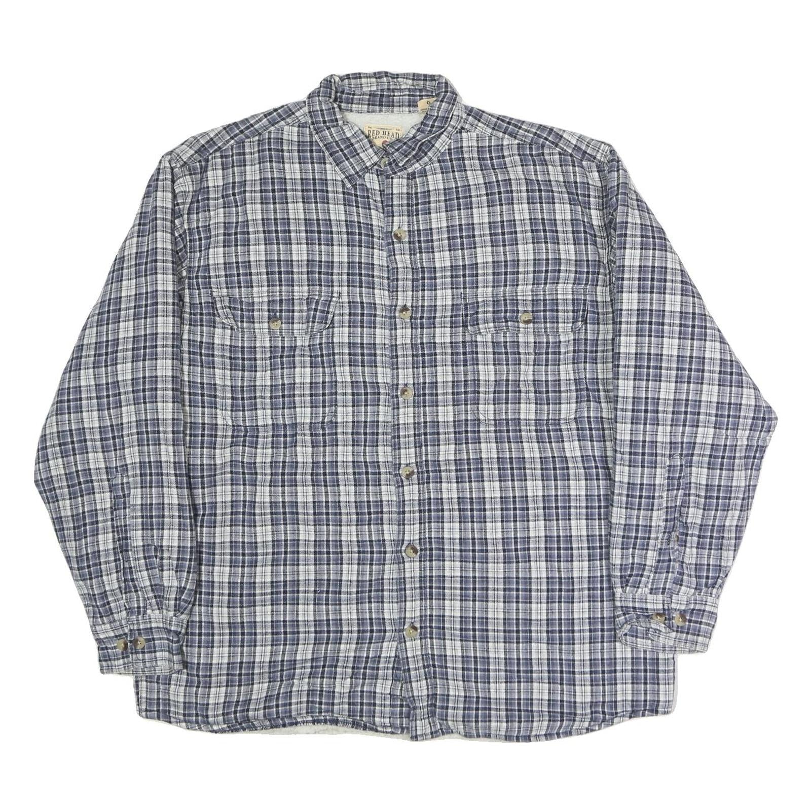 Buy REDHEAD Mens Blue & Grey Check Shirt L Casual Cotton Blend Long Sleeve Two Refurbished - $32.49 REDHEAD Mens Blue & Grey Check Shirt L Casual Cotton Blend Long Sleeve Two Refurbished - N/A refurbished available on Cerqular