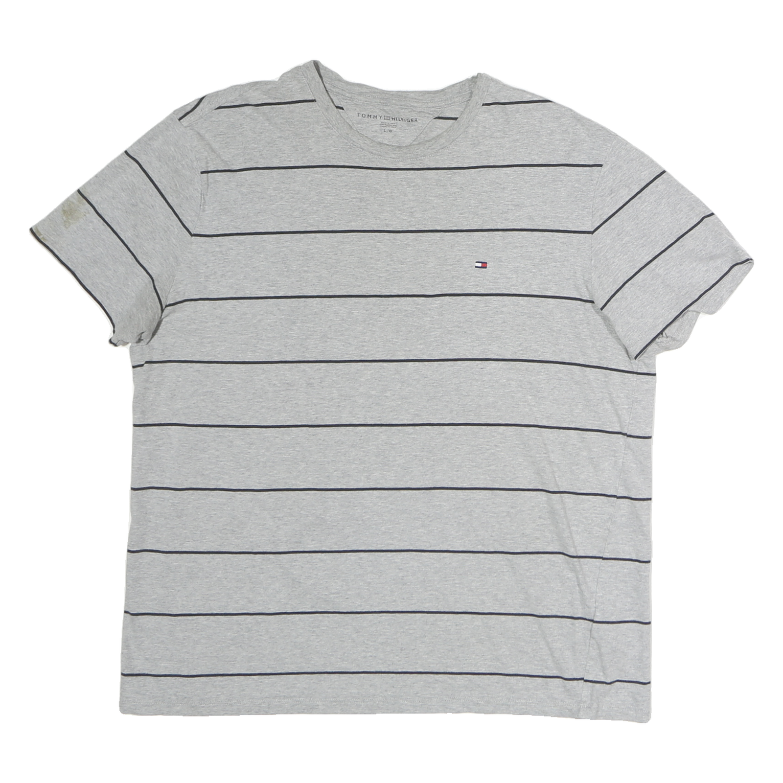 Buy TOMMY HILFIGER Mens Grey & Black Striped T-Shirt L Short Sleeve Crew Neck Casual Refurbished - $18.19 TOMMY HILFIGER Mens Grey & Black Striped T-Shirt L Short Sleeve Crew Neck Casual Refurbished - N/A refurbished available on Cerqular