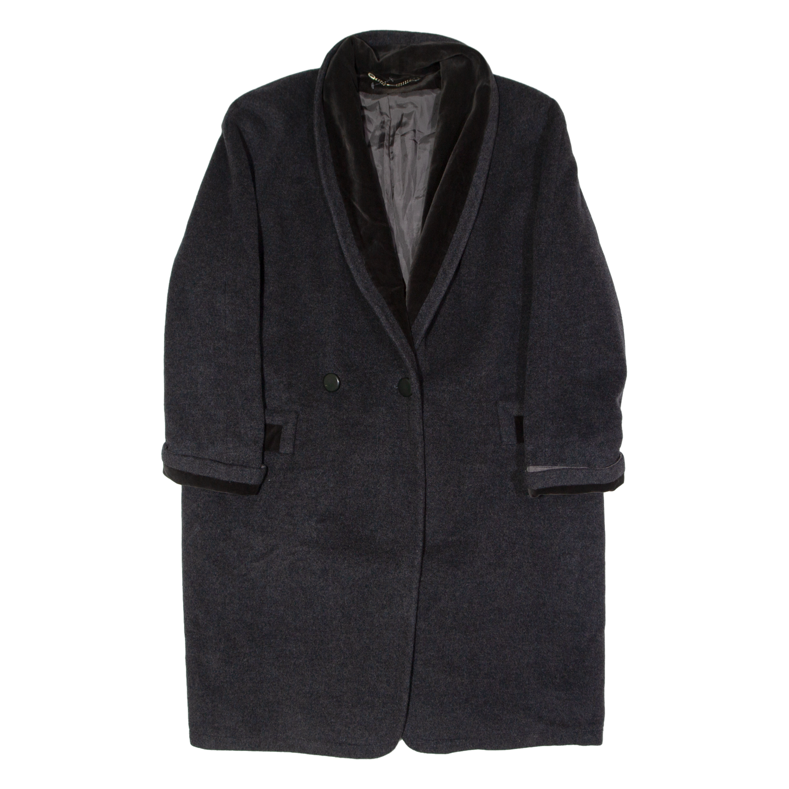 GOLDIX Womens Overcoat Coat Grey Flannel Wool 90s UK 10 Refurbished - N/A refurbished available on Cerqular