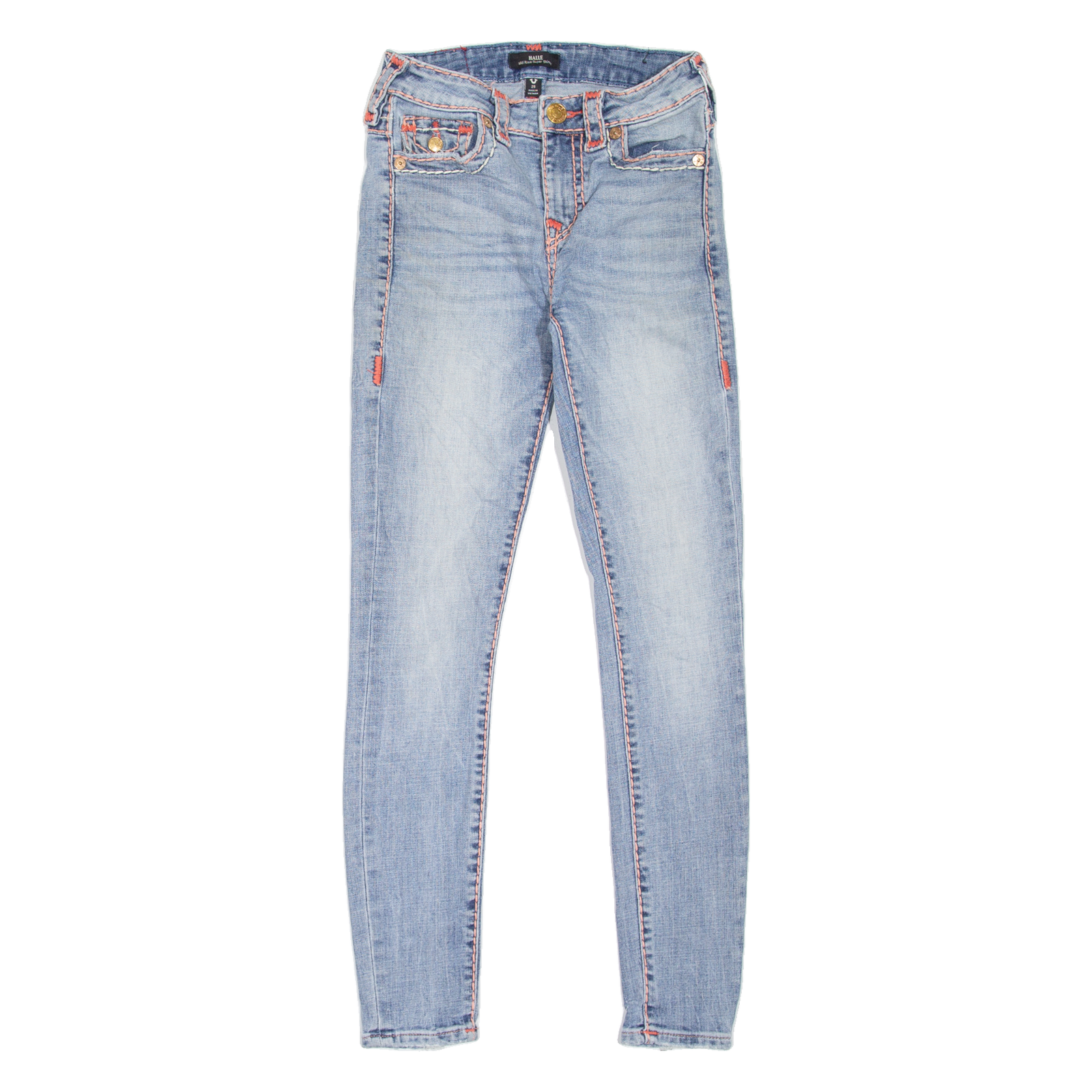 TRUE RELIGION Halle Womens Jeans Blue Slim Skinny Stone Wash W25 L27 Refurbished - N/A refurbished available on Cerqular