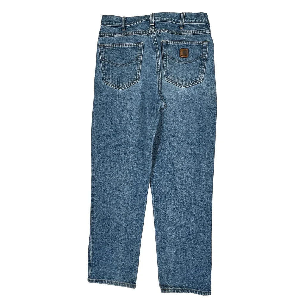 Carhartt Jeans - 32W 30L Blue Cotton Refurbished - Thrifted (note: this is a term often used to describe second- refurbished available on Cerqular