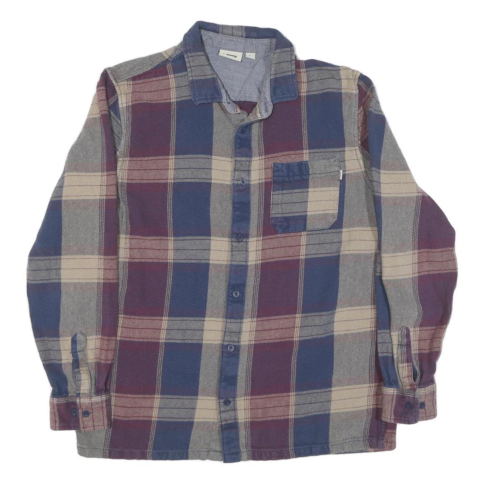 Buy VANS Mens Blue & Beige Check Shirt L Cotton Blend Casual Long Sleeve Button Refurbished - $32.49 VANS Mens Blue & Beige Check Shirt L Cotton Blend Casual Long Sleeve Button Refurbished - N/A refurbished available on Cerqular