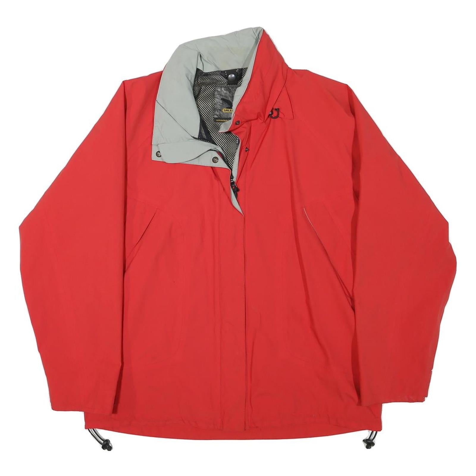 SALEWA Womens Red Jacket UK 16 Polyester Blend Zip Outdoor Waterproof Refurbished - N/A refurbished available on Cerqular