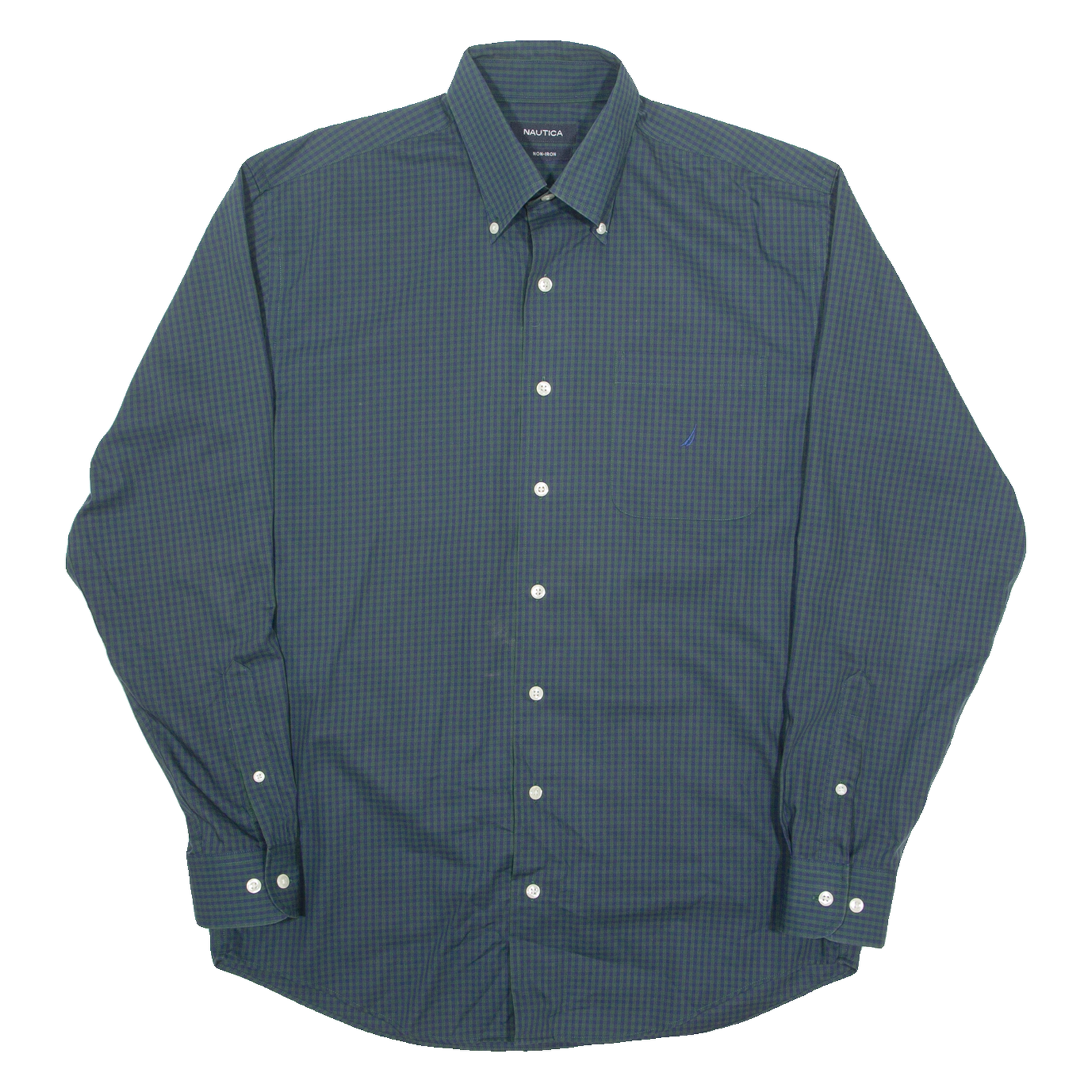 Buy NAUTICA Mens Shirt Green Gingham Long Sleeve M Refurbished - $18.19 NAUTICA Mens Shirt Green Gingham Long Sleeve M Refurbished - N/A refurbished available on Cerqular