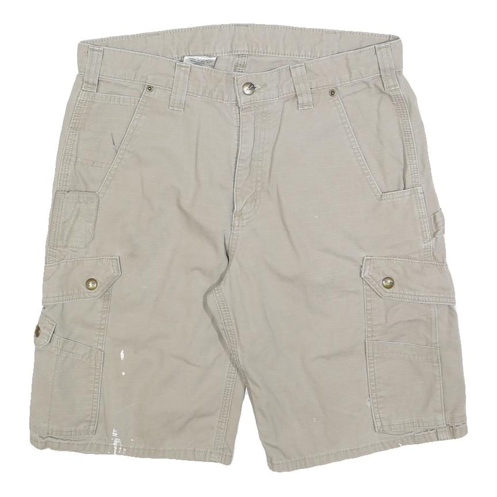 CARHARTT Mens Shorts Beige Classic Cargo M W33 Cotton Blend Workwear Utility Refurbished - N/A refurbished available on Cerqular