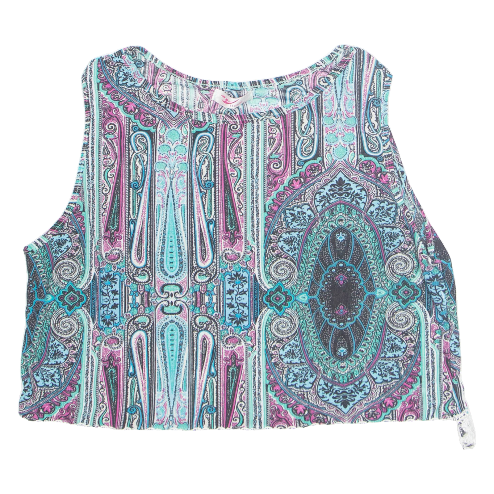 H&S Womens Printed Vest Blue Sleeveless Crazy Pattern M Refurbished - N/A refurbished available on Cerqular