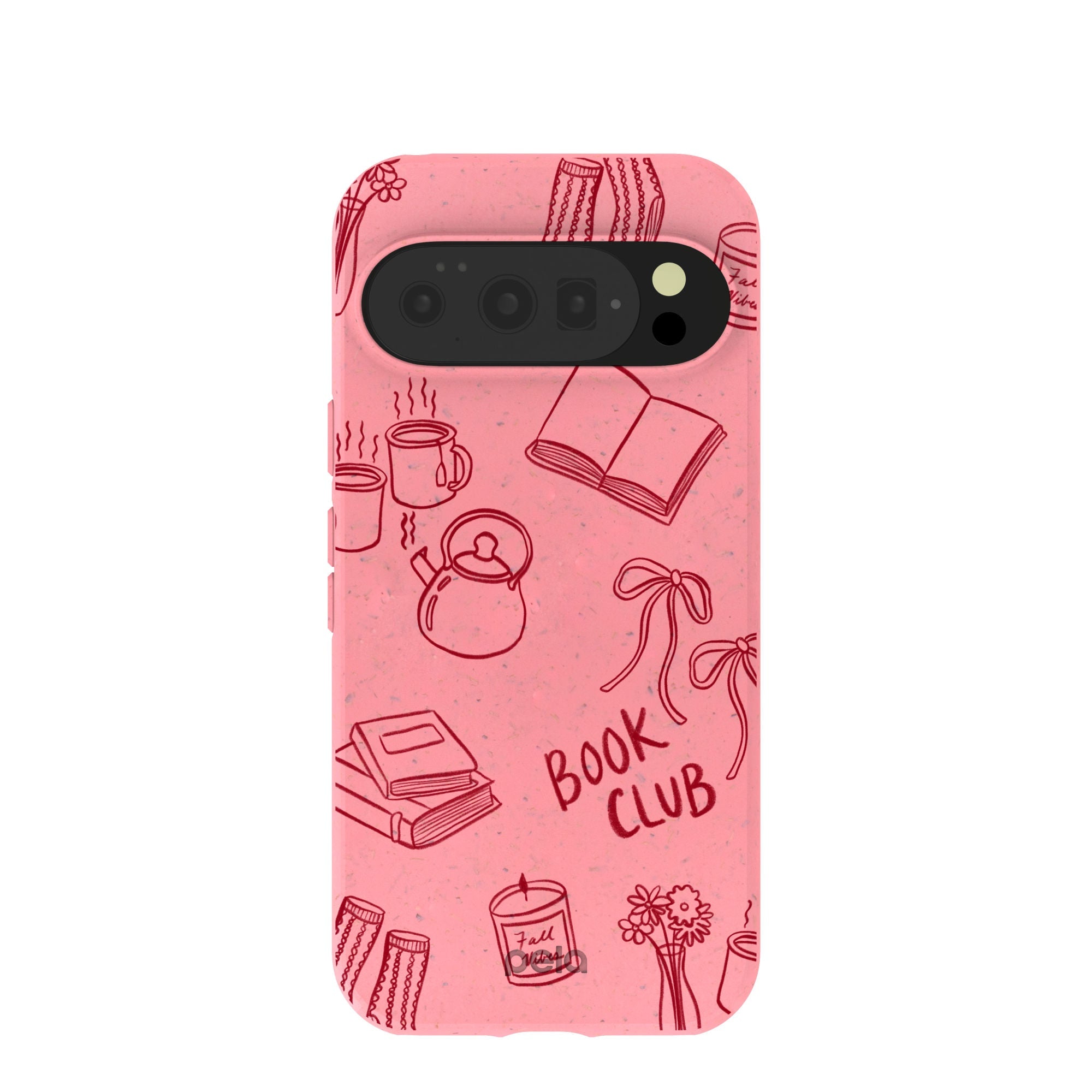 Bubblegum Pink Book Club Google Pixel 10/10 Pro Case Refurbished - Pela Case refurbished available on Cerqular