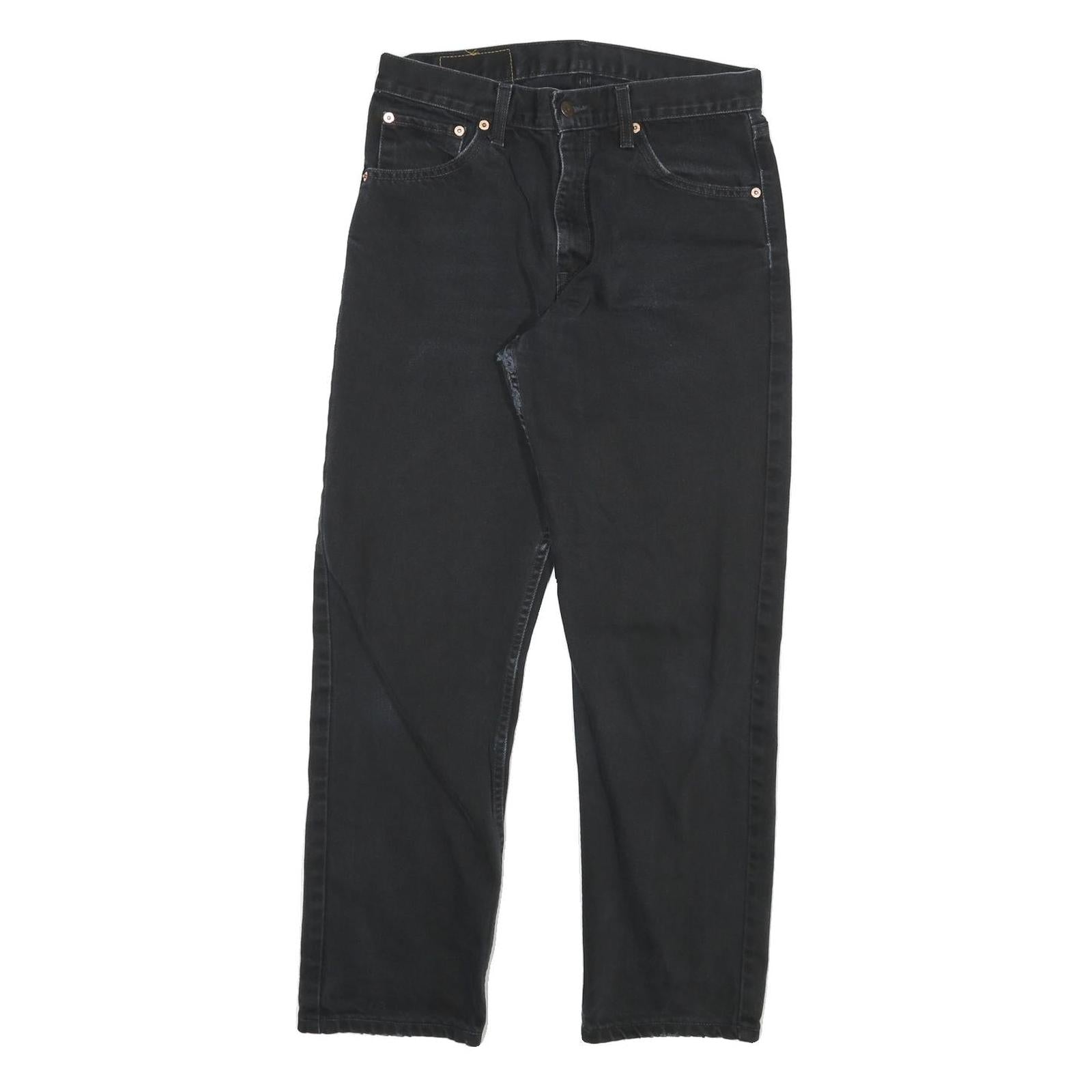 LEVI'S 521 02 Mens Jeans Black Regular Straight Denim Medium W31 L30 Classic Fit Refurbished - N/A refurbished available on Cerqular