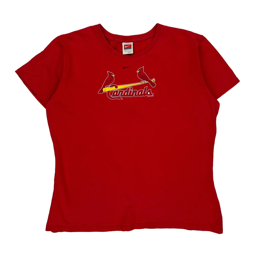 Cardinals Nike Mlb T-Shirt - 2XL Red Cotton Refurbished - Thrifted (note: this is a term often used to describe second- refurbished available on Cerqular