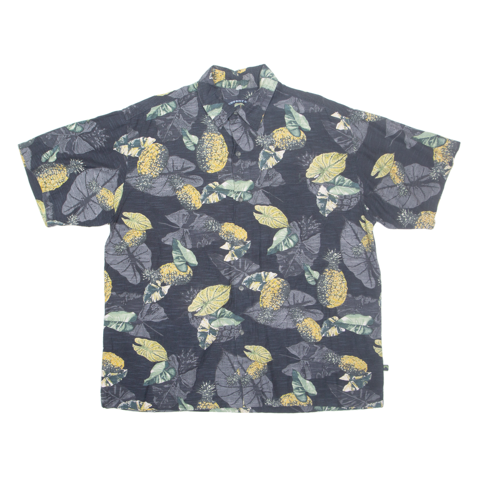 NEVERPORT ISLAND Mens Hawaiian Shirt Black Floral L Refurbished - N/A refurbished available on Cerqular