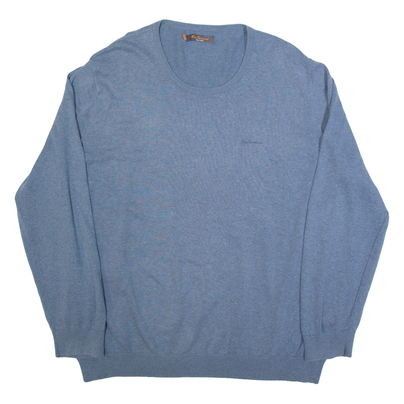 BEN SHERMAN Womens Jumper Blue Tight Knit 4XL Refurbished - N/A refurbished available on Cerqular