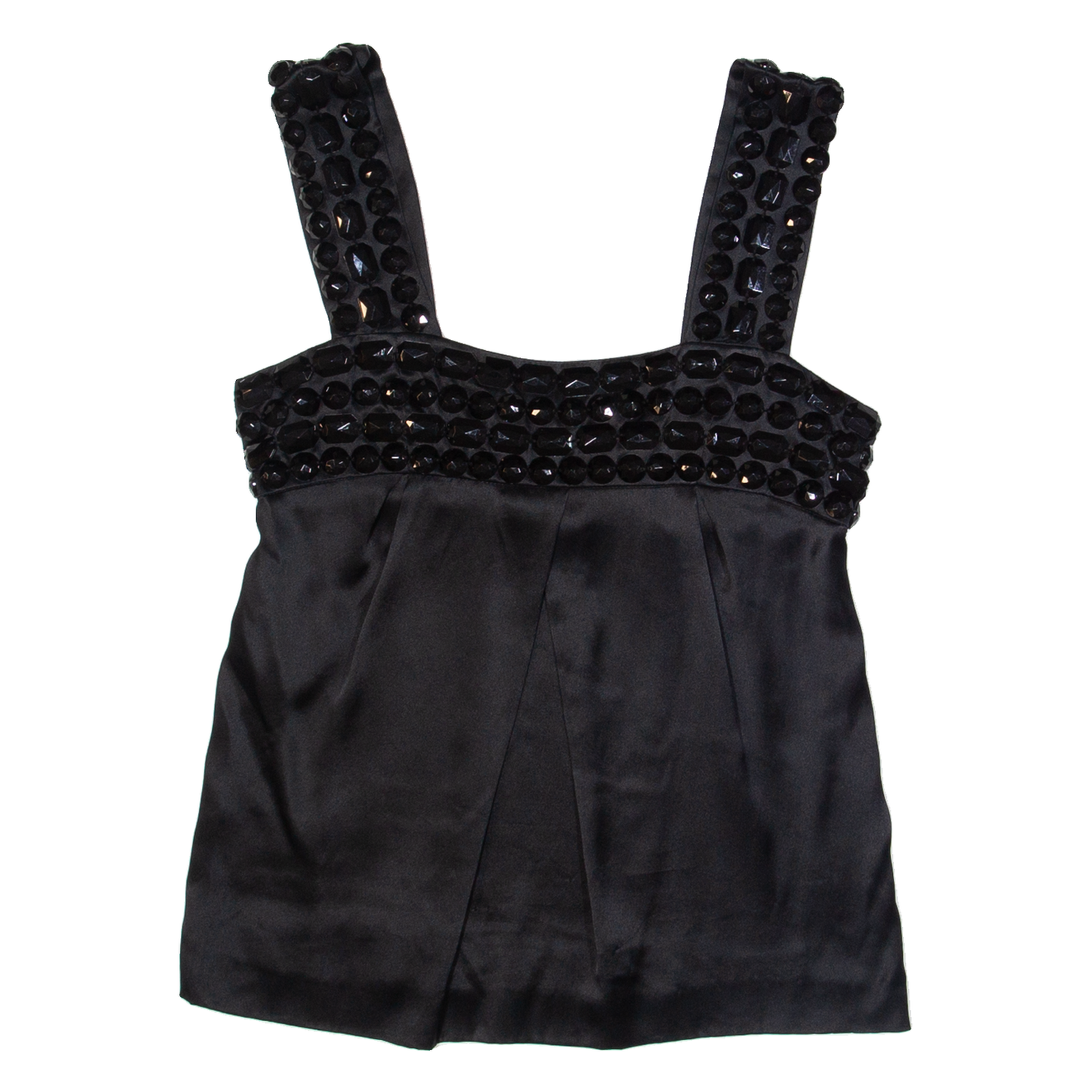 TED BAKER Beaded Womens Smock Top Black Sleeveless S Refurbished - N/A refurbished available on Cerqular