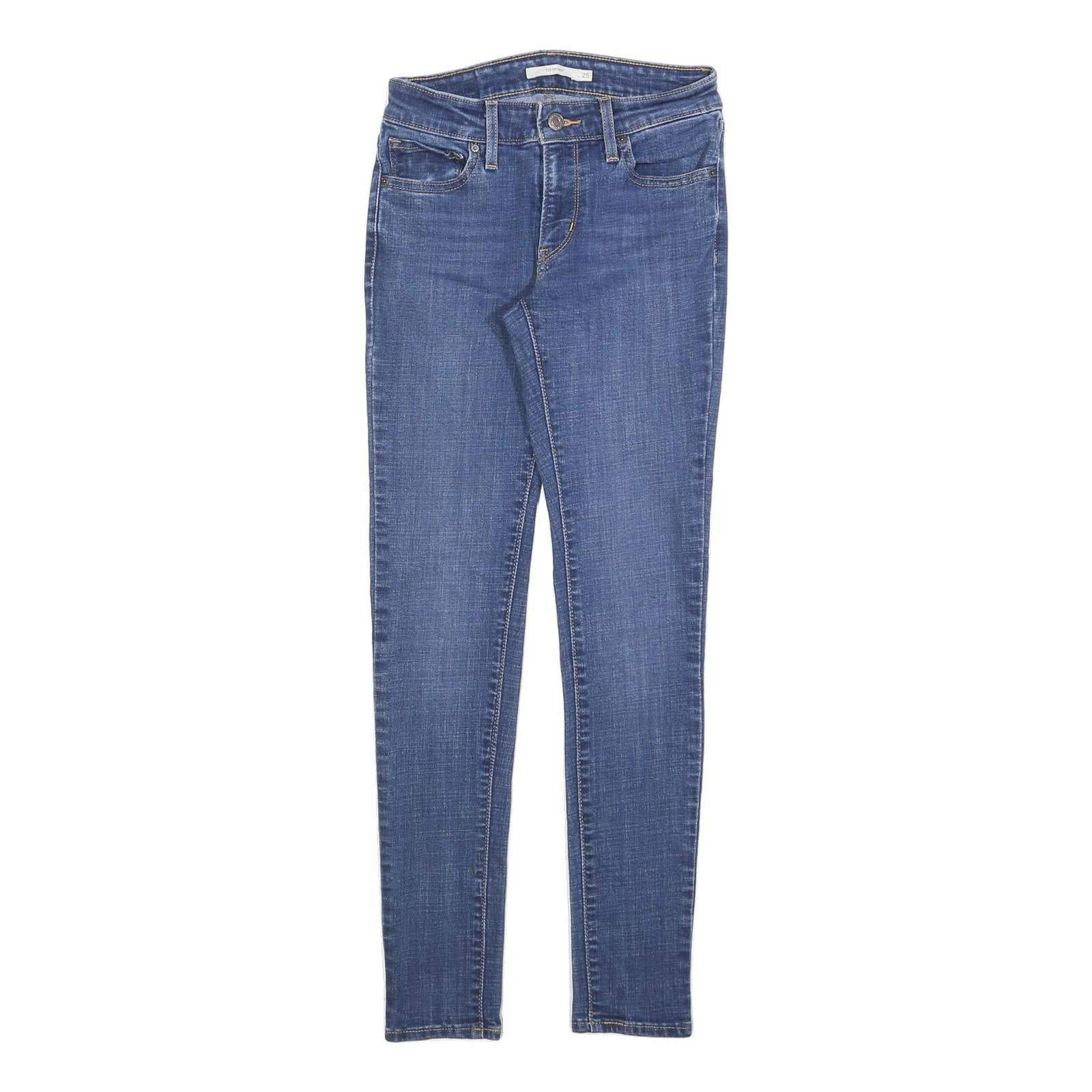 LEVI'S 711 Womens Jeans Blue Slim Skinny Denim Medium W25 L30 Stretch Cotton Refurbished - N/A refurbished available on Cerqular