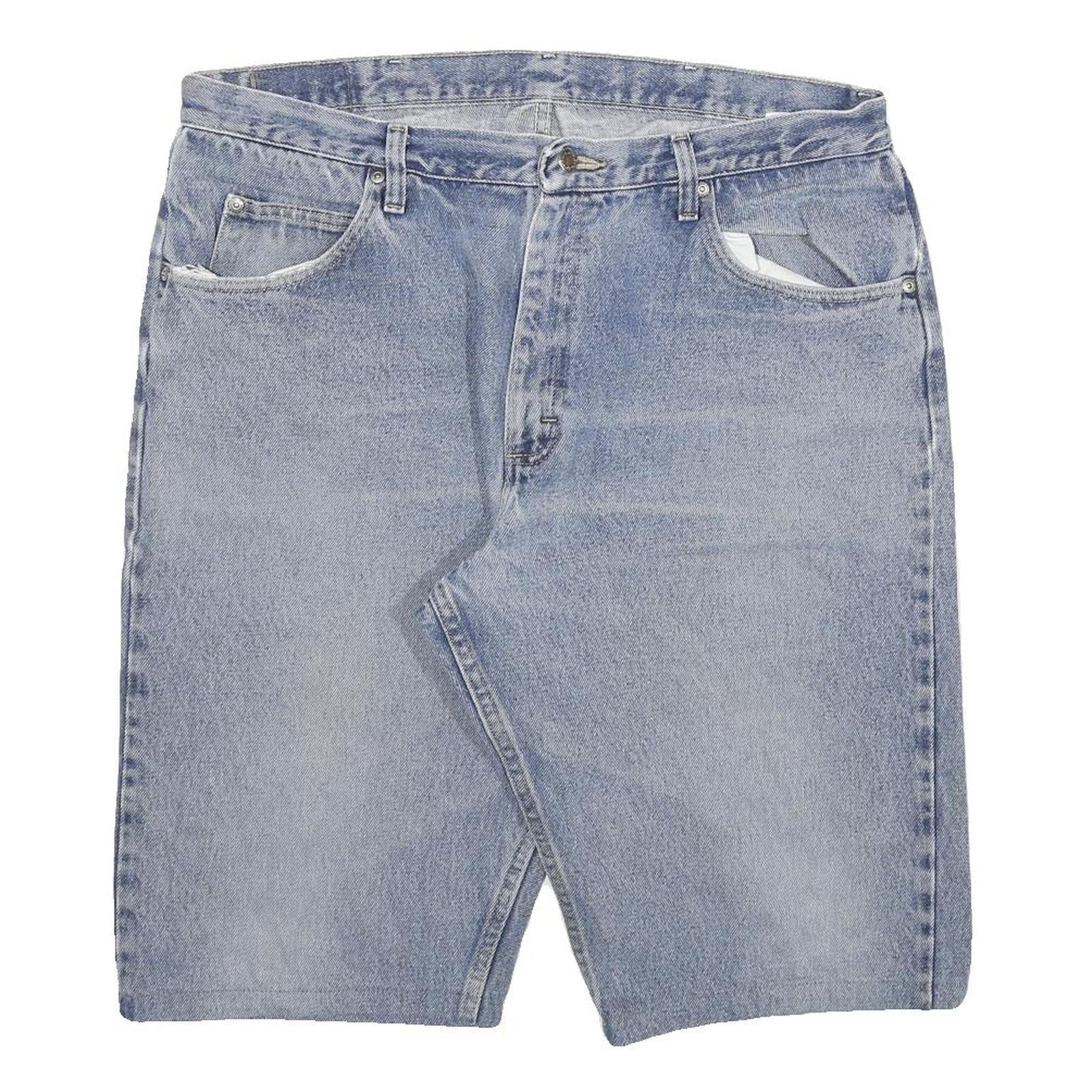 WRANGLER Mens Denim Blue Casual Shorts 2XL W36 Cotton Blend Classic Fit Refurbished - N/A refurbished available on Cerqular