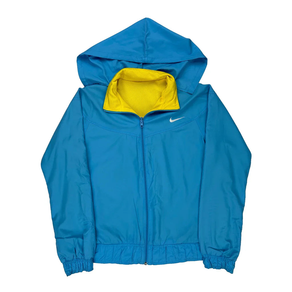 Age 12-13 Nike Reversible Windbreaker - Large Blue Polyester Refurbished - Thrifted (note: this is a term often used to describe second- refurbished available on Cerqular