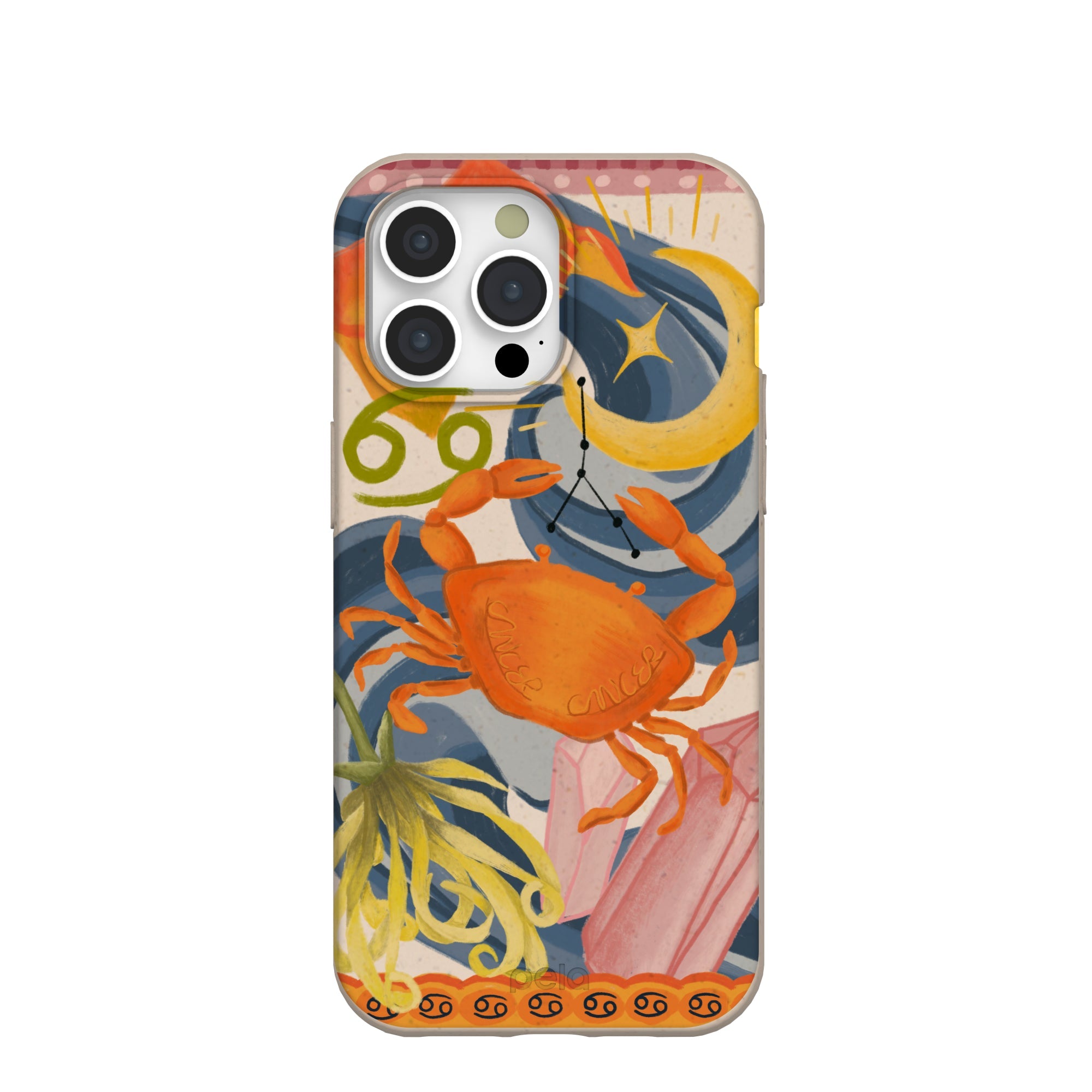 Seashell Cancer Crab iPhone 15 Pro Max Case Refurbished - Pela Case refurbished available on Cerqular