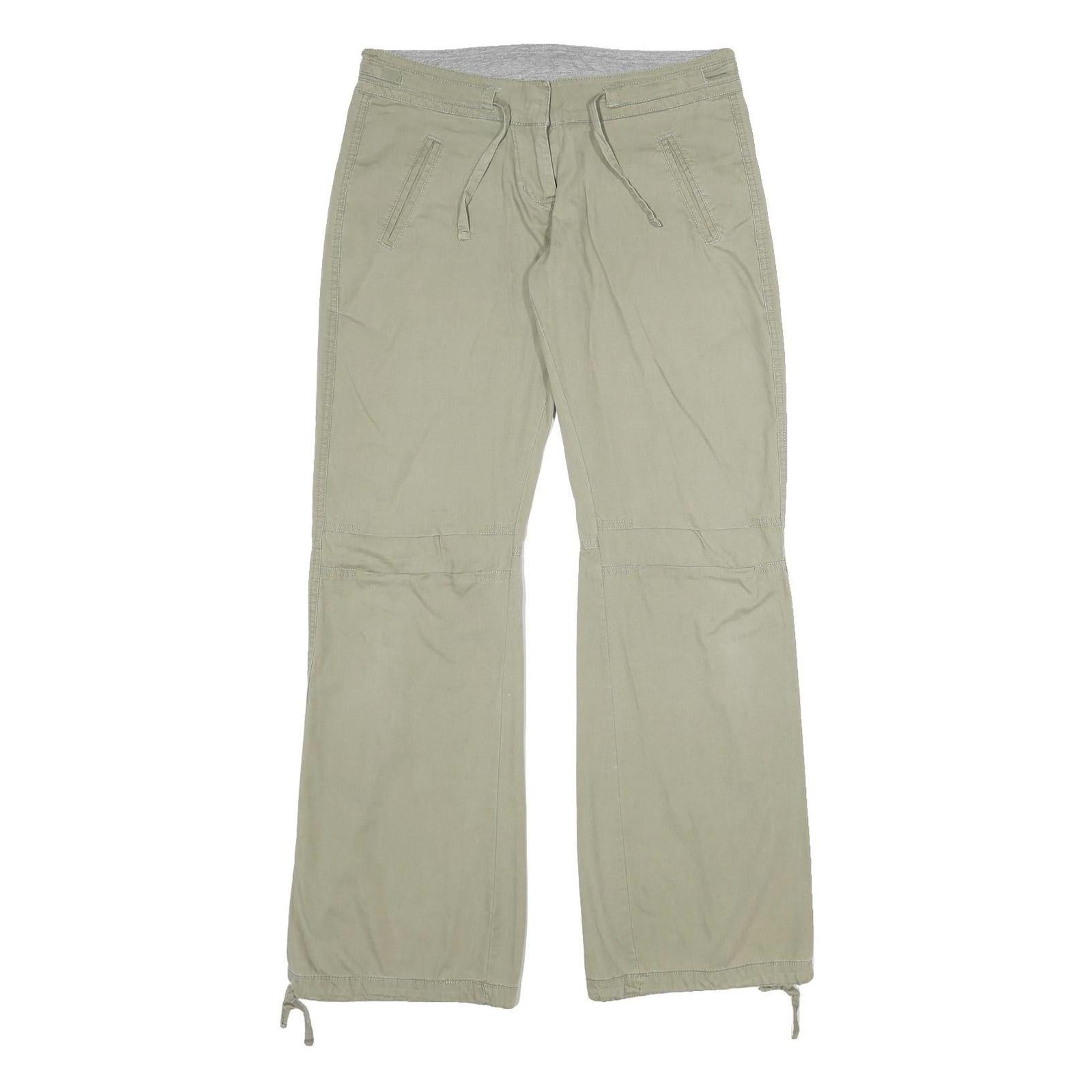 PUMA Womens Cotton Beige Relaxed Tapered Trousers W28 L32 Casual Comfort Refurbished - N/A refurbished available on Cerqular