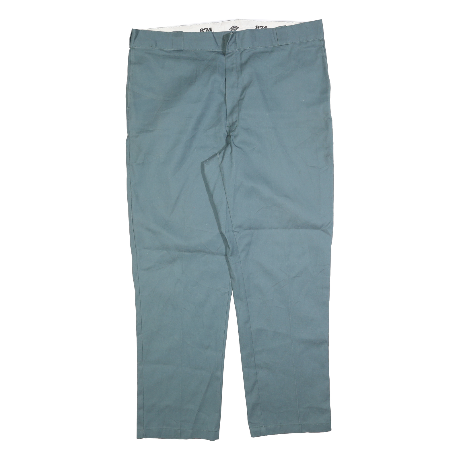 DICKIES Mens Cotton Blend Blue Regular Fit Straight Leg Trousers W40 L32 Refurbished - N/A refurbished available on Cerqular
