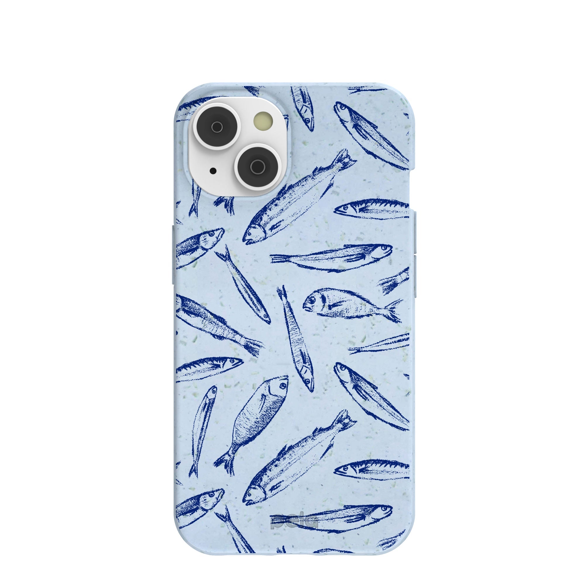 Powder Blue Fishery iPhone 14/16e Case Refurbished - Pela Case refurbished available on Cerqular