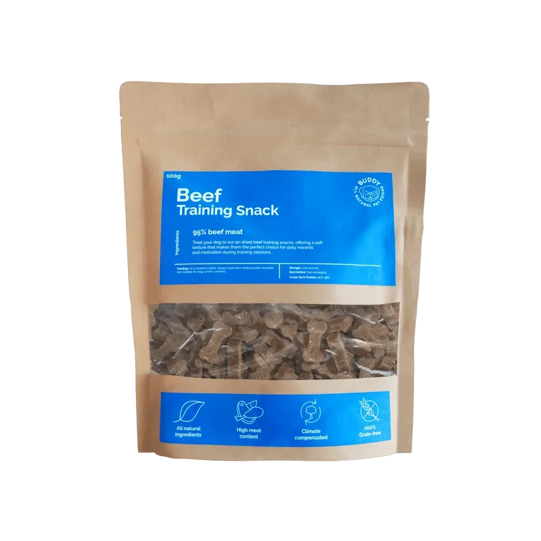 Beef Training Snacks | Välj storlek: 5x100g Refurbished - Buddy Pet Foods refurbished available on Cerqular