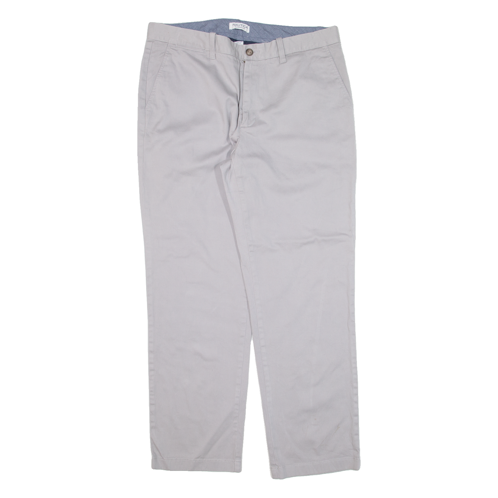 NAUTICA Mens Trousers Grey Classic Straight W34 L30 Refurbished - N/A refurbished available on Cerqular