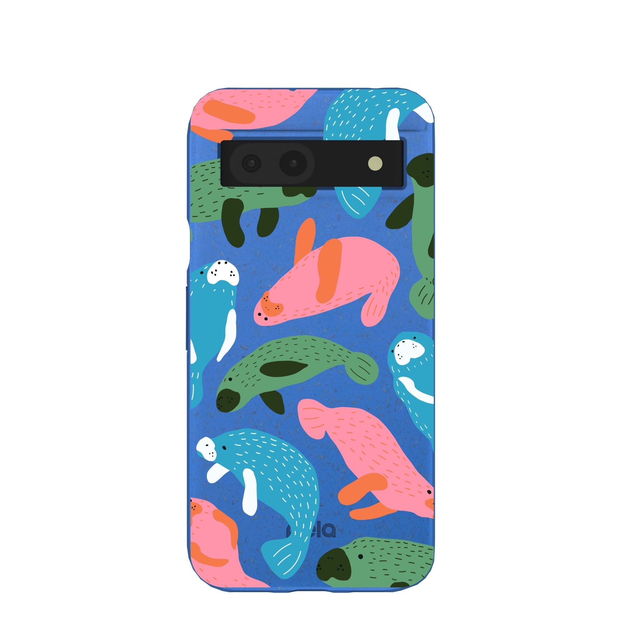 Buy Electric Blue Sea Cows Google Pixel 8a Case Refurbished - $65.00 Electric Blue Sea Cows Google Pixel 8a Case Refurbished - Pela Case refurbished available on Cerqular