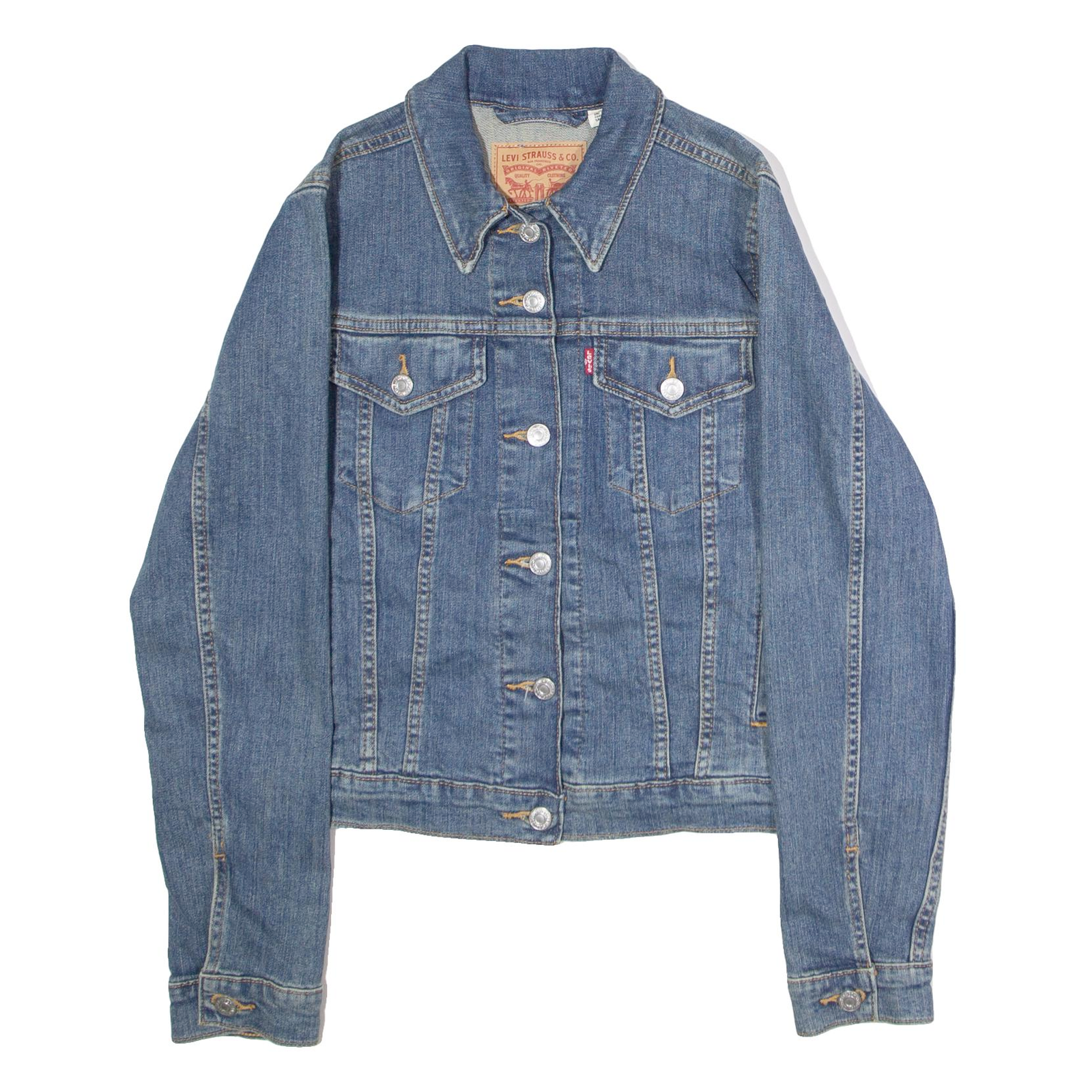 LEVI'S Womens Denim Jacket Blue S Refurbished - N/A refurbished available on Cerqular