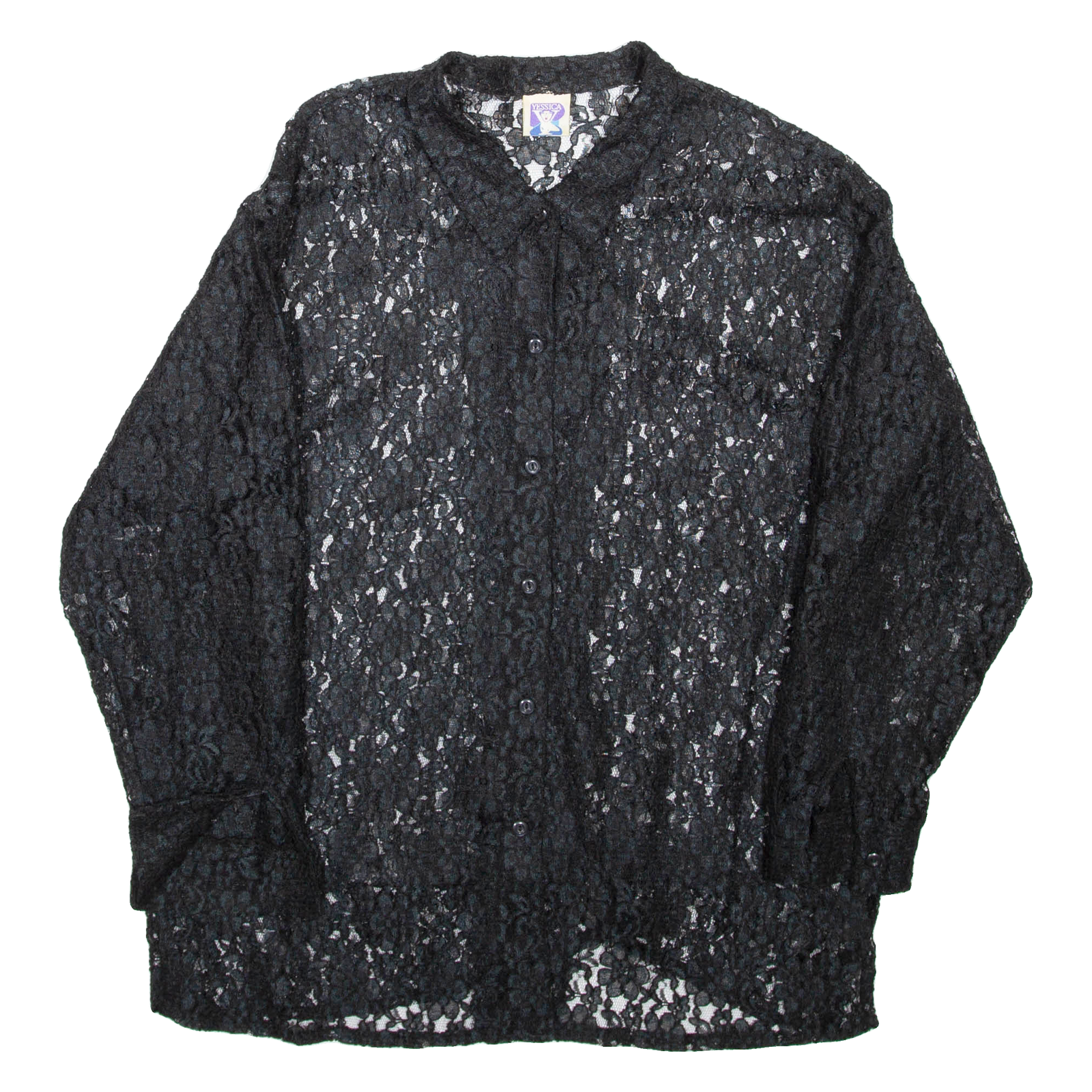 Buy YESSICA Sheer Womens Shirt Black Collared Long Sleeve L Refurbished - $16.89 YESSICA Sheer Womens Shirt Black Collared Long Sleeve L Refurbished - N/A refurbished available on Cerqular