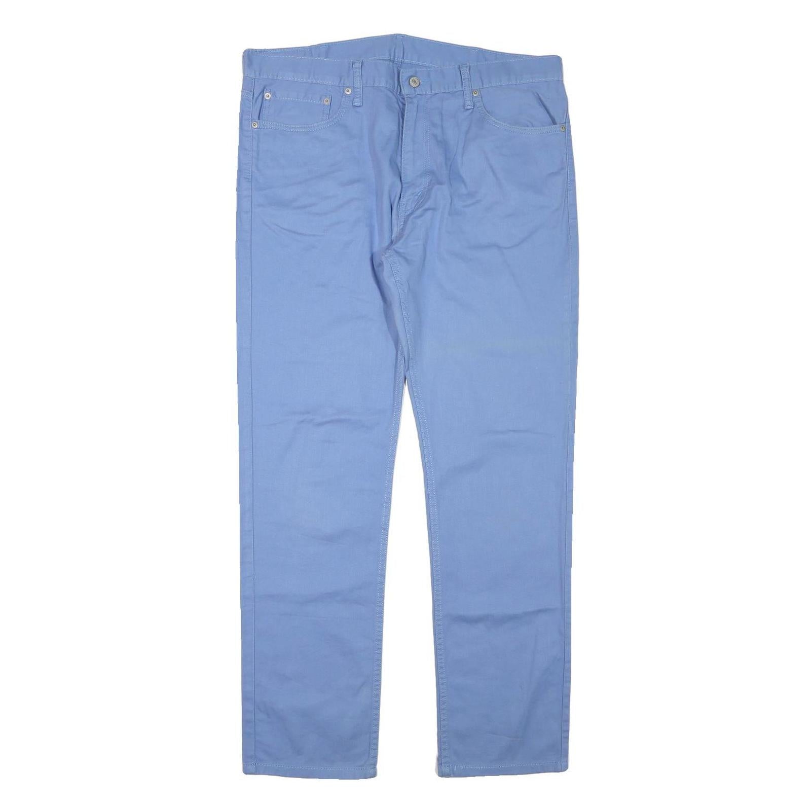LEVI'S Mens Cotton Blend Blue Slim Straight Trousers W38 L32 Casual Wear Refurbished - N/A refurbished available on Cerqular
