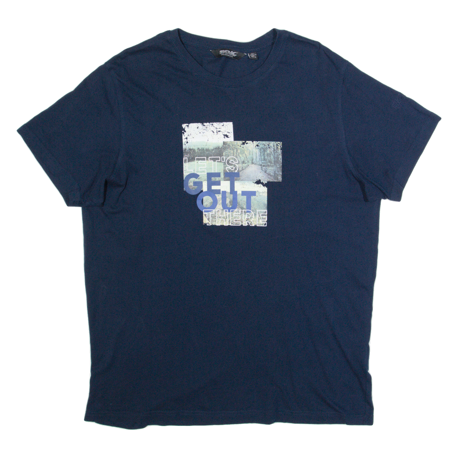 REGATTA Let's Get Out There Mens T-Shirt Blue L Refurbished - N/A refurbished available on Cerqular