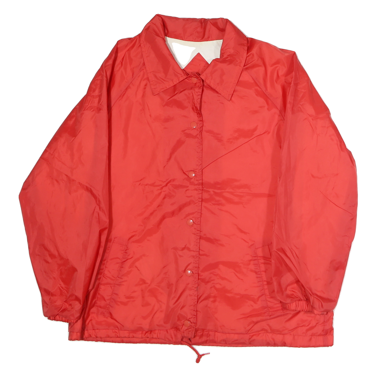 CURRENT SEEN Mens Red Jacket L Polyester Plain Button Closure Casual Outerwear Refurbished - N/A refurbished available on Cerqular